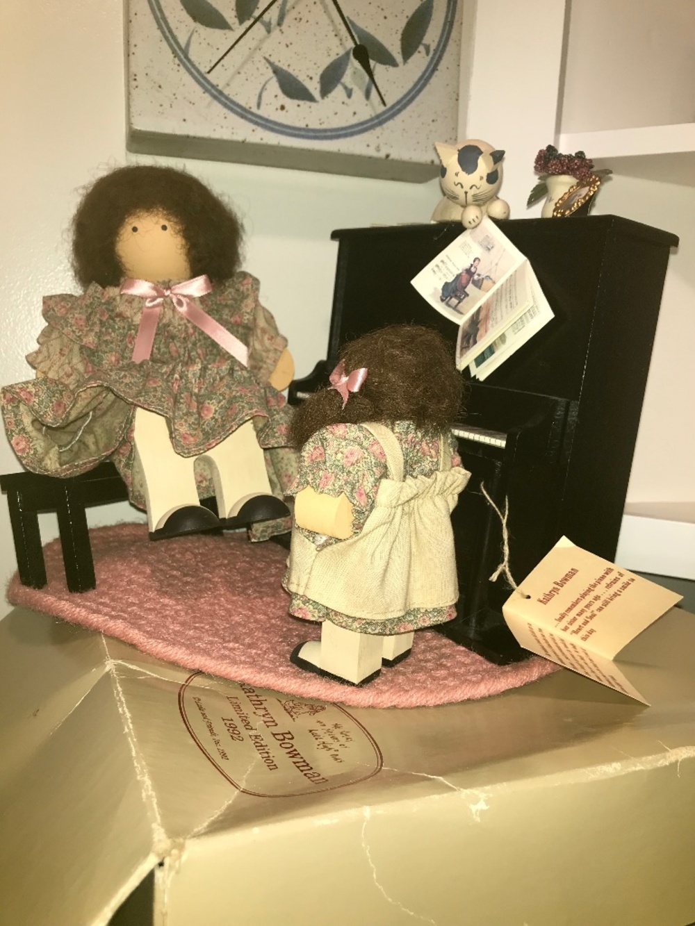 1992 limited edition Lizzie high…Kathryn Bowman with wooden piano